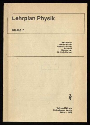 1985: Klasse 7