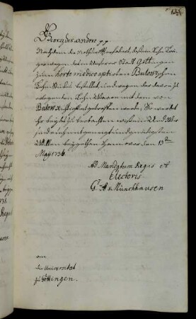 Beauftragung mit den Modalitäten der Lehnsnahme des Botanischen Gartens.