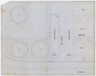 Lageplan der 2.Kabelhauptverbindung zw. Werk I u. II, Blatt 1