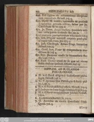 Supplem. Ad II. Classem Philologiam.