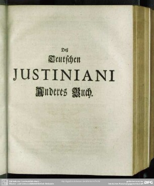 Deß Deutschen Justiniani Anderes Buch