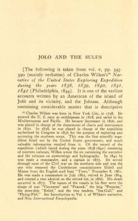 Jolo and the Sulus