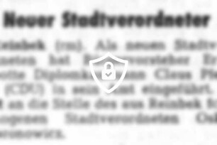Neuer Stadtverordneter