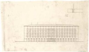 Billing, Hermann; Karlsruhe, (Baden-Württemberg) Ettlinger Tor; Ettlinger Tor, Bebauung Reichspostdirektion - Ansicht