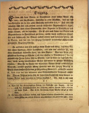 Gedanken eines Bajern über einige Stellen deren lezthin in Druck erschienenen Anmerkungen über das Absterben des Churfürstl. Hauses Bajern