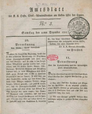 23ten-31ten Dezember = Nro. 3-5