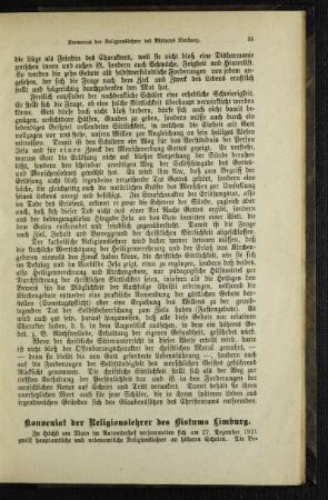 Konveniat der Religionslehrer des Bistums Limburg