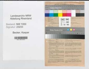 Entnazifizierung Kaspar Becker, geb. 10.01.1883 (Bankangest.)