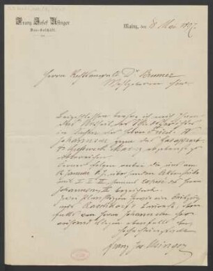 Brief an Carl Brenner : 18.05.1897