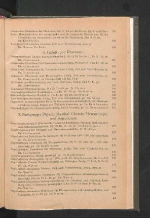 5. Fachgruppe Physik, physikal. Chemie, Meteorologie, und Astronomie