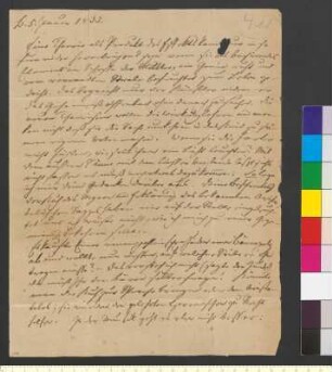 Brief von Zelter, Karl Friedrich an Goethe, Johann Wolfgang von
