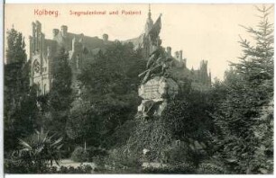 Kolberg. Siegesdenkmal und Postamt