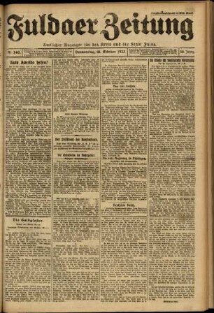 Ausgabe vom Donnerstag, den 18. Oktober 1923.