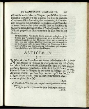 Article IV.