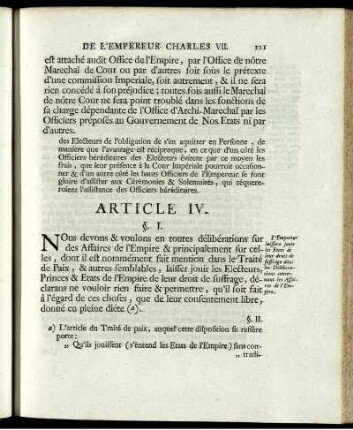 Article IV.