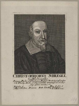 Bildnis des Christophorvs Schlegel