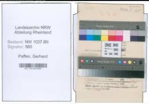 Entnazifizierung Gerhard Paffen , geb. 28.08.1908 (Mechaniker)