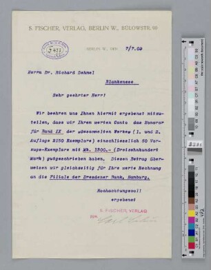 Brief an Richard Dehmel