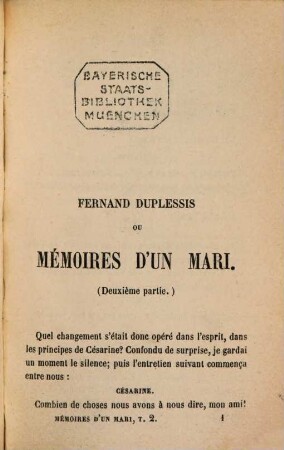 Fernand Duplessis ou mémoires d'un mari, 2,2