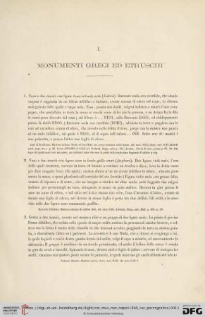I. Monumenti Greci ed Etruschi (No. 1 - 14)
