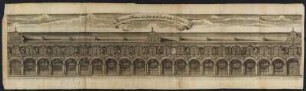 Ansicht der Langgalerie am Stallhof in Dresden, Kupferstich, 1680 : Abbildung der Gallerie auf dem Churfürstl. Sächß. Stalle zu Dresden / [Hrsg.: Anton Weck]. - [Nürnberg] : [Hoffmann] ; [Nürnberg] : [Froberger] , [1680]. - 1 Kunstbl. : Kupferstich ; Blattgröße 112 x 32 cm, Bildgröße 109 x 24 cm
