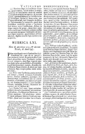 Rubrica LXI. - Rubrica LXX.