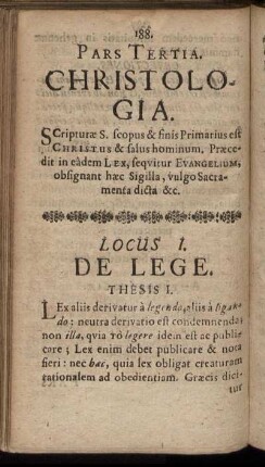 Locus I. De Lege.