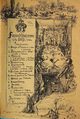 Fuchsenfrühschoppen 17. Feb. 1889. 10 Uhr. Programm ...