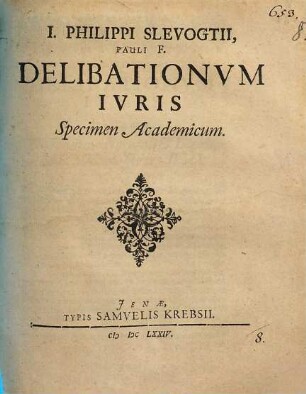 Delibationum iuris specimen acad.