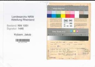 Entnazifizierung Jakob Kolzem , geb. 29.06.1899 (Bahnschaffner)