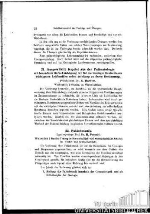22. Paläobotanik