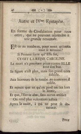 Autre et IVme Epitaphe.