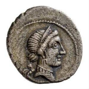 Münze, Denar, 46 - 45 v. Chr.