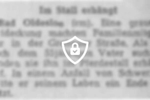 Im Stall erhängt