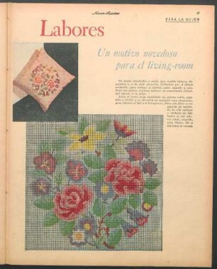 Labores [Dibujos] : Un motivo novedoso para el living-room