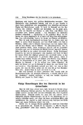 Einige Bemerkungen über den Unterricht in der Heimatkunde