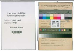 Entnazifizierung Rosel Eickhoff , geb. 04.03.1897 ()