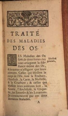 Traité Des Maladies Des Os : Dans Lequel On A Représenté les Appareils & les Machines qui conviennent à leur guérison, 1
