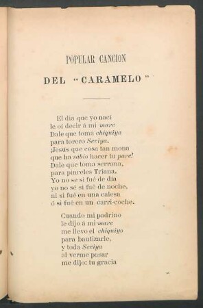 Popular canción del "Caramelo"