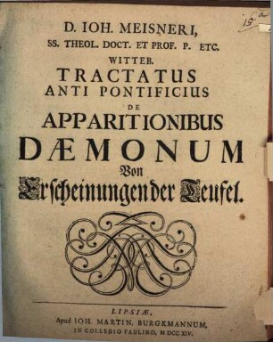 Tractatus antipontificius de apparitionibus daemonum