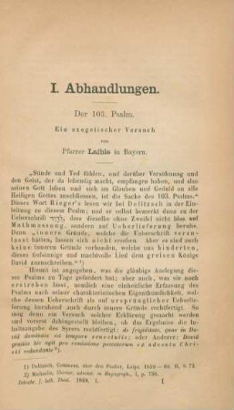1-12 Der 103. Psalm : Ein exegetischer Versuch