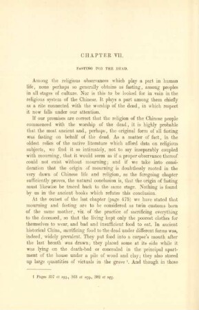Chapter VII. Fasting for the dead