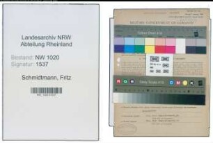 Entnazifizierung Fritz Schmidtmann , geb. 15.11.1890 (Arbeiter)