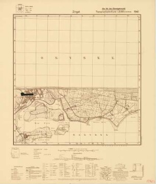 1542 Zingst, Topographische Karte 1:25000 (4-cm - Karte)
