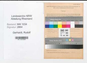 Entnazifizierung Rudolf Gerhardt , geb. 26.03.1896 (Oberst)