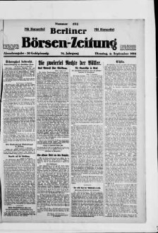 Berliner Börsen-Zeitung, Abendausgabe