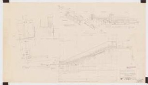 Haus und Garten Ernst Hassler, Oerlinghausen: Detailplan Mauerwerk-Abtreppung an Außenfläche der rechten Innenhofbegrenzungswand, 1:20, 1:50
