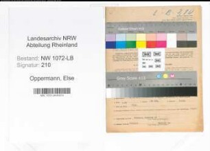 Entnazifizierung Else Oppermann , geb. 07.09.1899 ()