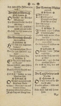 Am Sonntag Misericordiæ