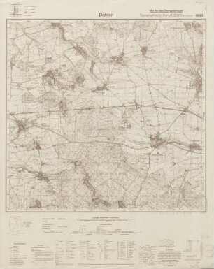 4643 Dahlen, Topographische Karte 1:25000 (4cm - Karte)